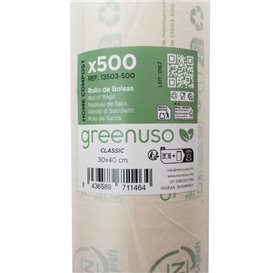 Roll of Plastic Bags Home Compost “Classic” 30x40cm 12µm (500 Units)