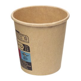 Paper Cup Kraft-Kraft 4Oz/120ml Ø6,2cm (50 Units)