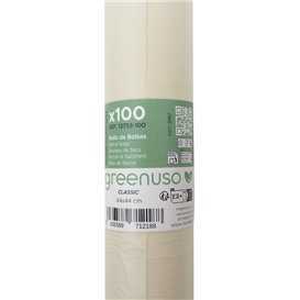 Roll of "Classic" 100% Bio-Compostable Bags 44x44cm 20µ (100 Units)