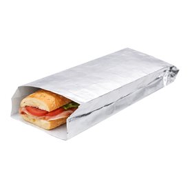 Paper Baguette Bag Greaseproof Aluminum 26+5x10,3cm (200 Units)