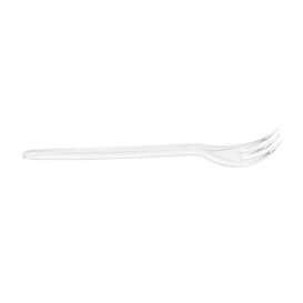 Plastic CPLA Appetizer Mini fork Transparent 100 mm (50 Units)