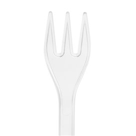Plastic CPLA Appetizer Mini fork Transparent 100 mm (1000 Units)