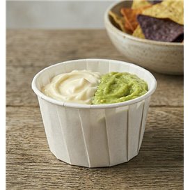 White Pleated Paper Cup of 100 ml (250 Units)