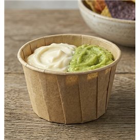 Pleated paper cup Kraft of 100 ml (250 Units)