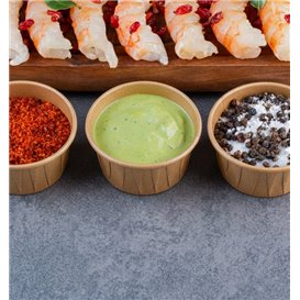 Pleated paper cup Kraft de 100 ml (3000 Units)