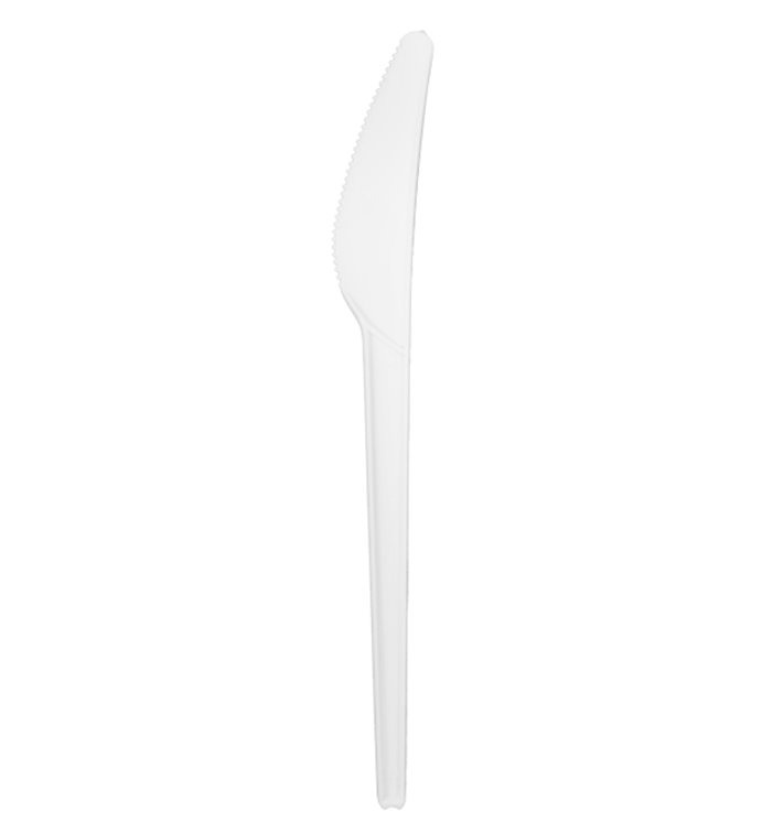 Reusable Compostable White CPLA Knife 16,8 cm (1500 Units)