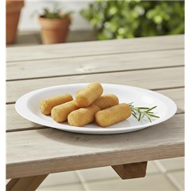 Reusable Rigid Plate PP Flat White "Cocktail" 18,5 cm (50 Units)