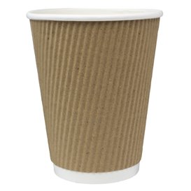 Ripple Wall Kraft Paper Cup Double Wall Ø9,0cm (500 Units)
