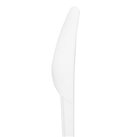 Reusable Compostable White CPLA Knife 16,8 cm (1500 Units)