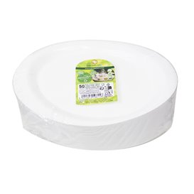 Reusable Rigid Plate PP Flat White "Cocktail" 18,5 cm (50 Units)
