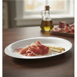 Reusable Rigid Plate PP Flat White "Cocktail" 18,5 cm (500 Units)