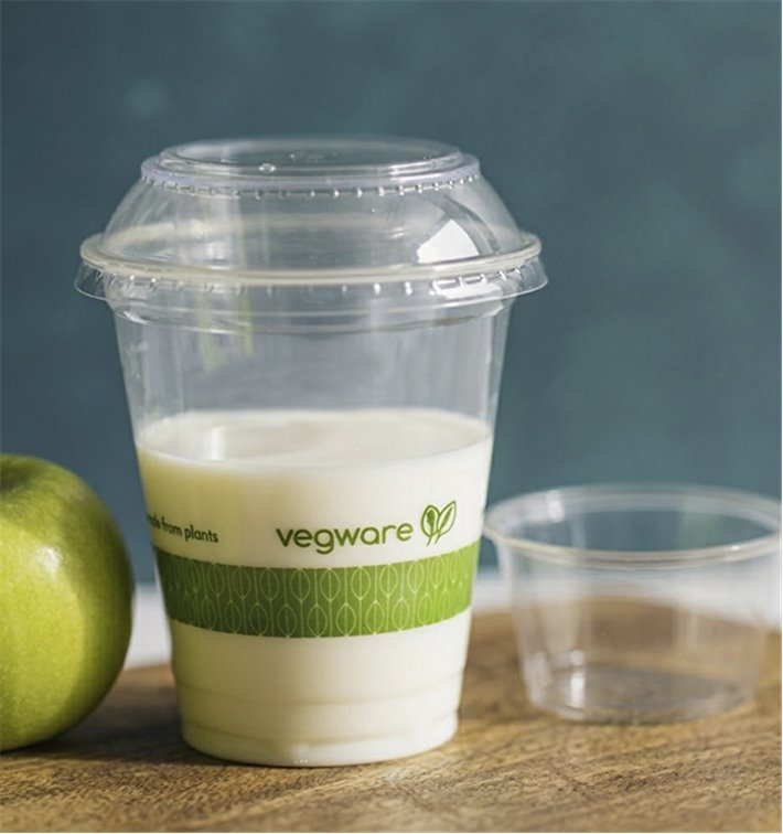 PLA combo lid Series 96 compatible with topping containers and cold foods