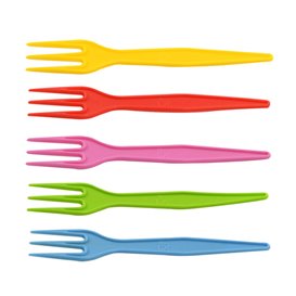 Colors CPLA Plastic Mini Fork 8,5 cm (5000 Units)