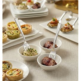 Mini fork de Plastic PS Metallic 100 mm (1000 Units)