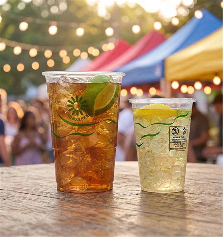 Compostable PLA cup for cold drinks