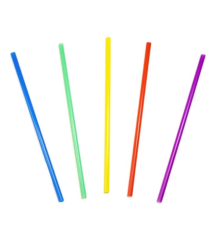 Plastic Straw for Mojito PS Straight Mixed Colors Ø0,6cm 13cm (2000 Units)