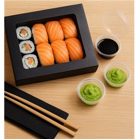 Round PP Sauce Container with Hinged Lid 30ml  (50 Units)