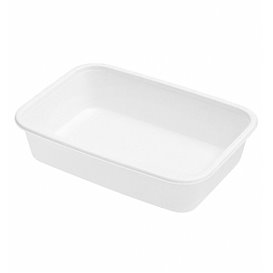 White Rectangular PP Container 500ml 17,4x11,6x4,3cm (500 Units)