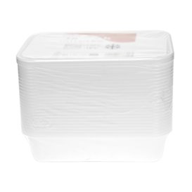 White Rectangular PP Container 500ml 17,4x11,6x4,3cm (25 Units)