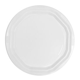 Economy Reusable White PS Plate Ø25cm (50 Units)