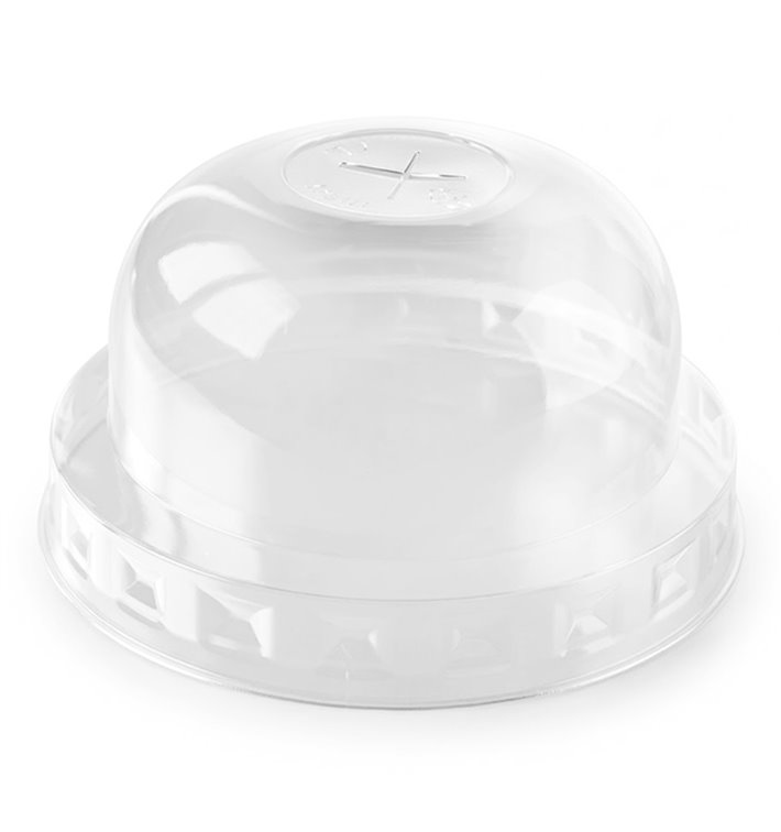 Transparent PLA Dome Lid with Hole Ø7,8cm (800 Units)