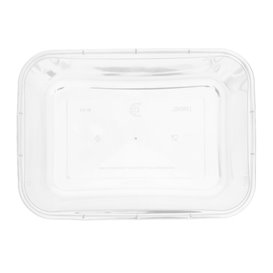 Transparent PP Plastic Rectangular Container 1.500ml 20,4x15,3cm (500 Units)