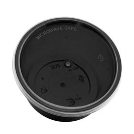 Black PP Sauce Container with Lid 2Oz/60ml (1000 Units)