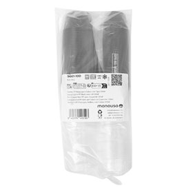 Black PP Sauce Container with Lid 4Oz/120ml (100 Units)