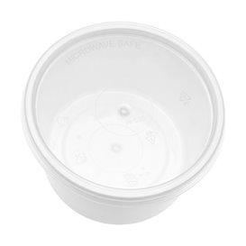 White PP Sauce Container with Lid 2Oz/60ml (100 Units)
