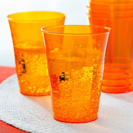 Plastic Cup PS Injection Moulding Orange 230 ml (150 Units)