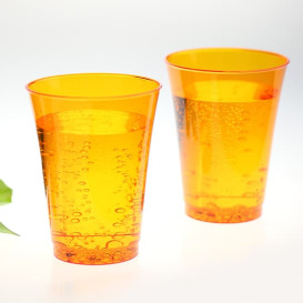 Plastic Cup PS Injection Moulding Orange 230 ml (150 Units)