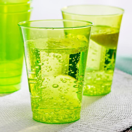 Plastic Cup PS Injection Moulding Green 230 ml (10 Units) 