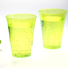 Plastic Cup PS Injection Moulding Green 230 ml (10 Units) 