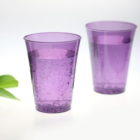 Plastic Cup PS Injection Moulding Eggplant 230 ml (150 Units)