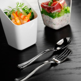 Plastic Teaspoon PS Metallized 13 cm (1000 Units)