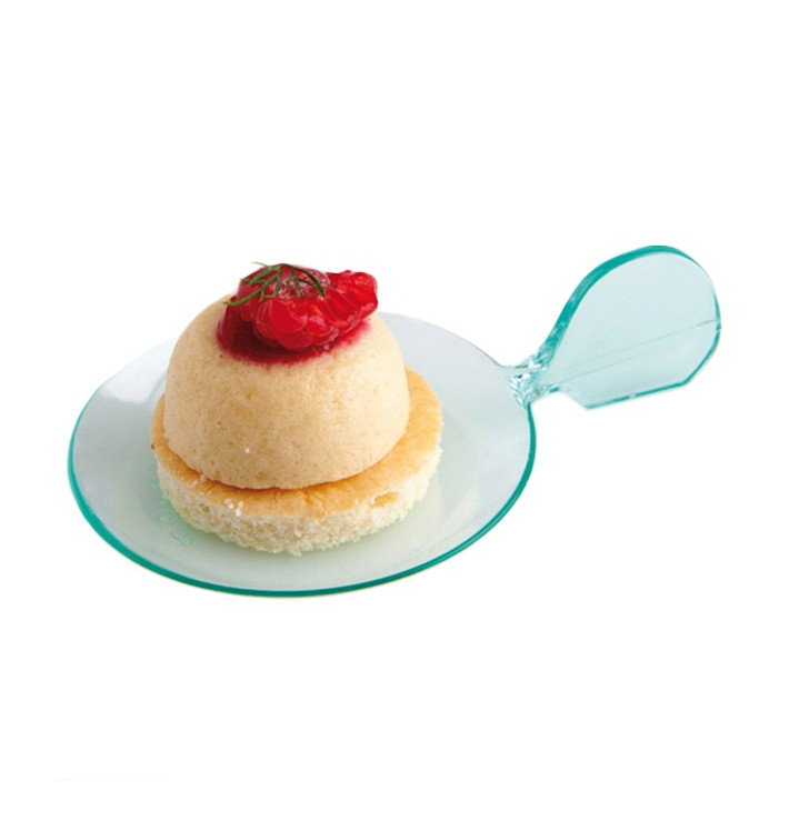 Plastic Tasting Plate PS Round Shape with Handle 6,2cm 