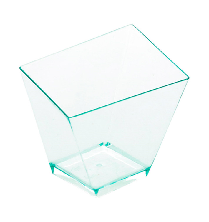Plastic Tasting Cup PS "Irregular" Water Green 5,6x5,6cm 