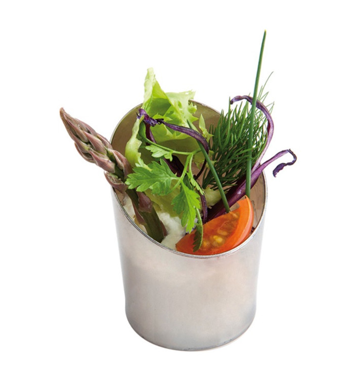 Plastic Tasting Cup Mini Collins Glass PS Silver 30ml 3,5x3,2x5,5cm 