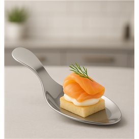 Plastic Sauce Mini Spoon PS Silver 10 cm 