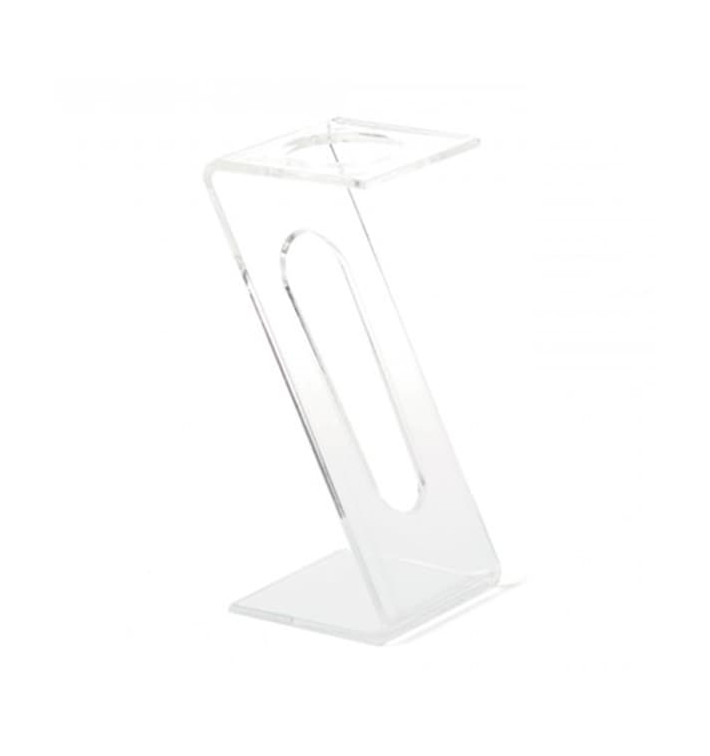 Plastic Flute Stand 1 Slot Clear 