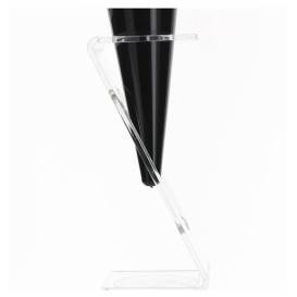 Plastic Flute "Cono" Sparkling Wine Black 100ml (24 Units)