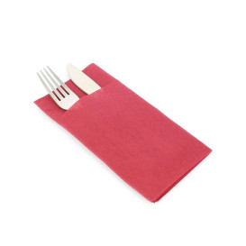 Pocket Fold Airlaid Napkins "Kanguro" Burgundy 40x40cm 