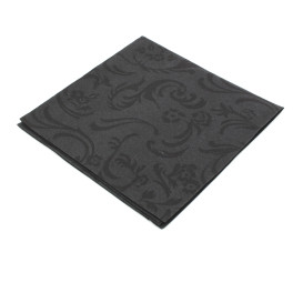Airlaid Napkins "Damascato" Black 40x40cm (50 Units) 