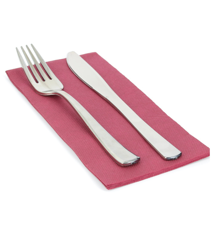 Paper Napkin Double Point Burgundy 1/8 40x40cm 