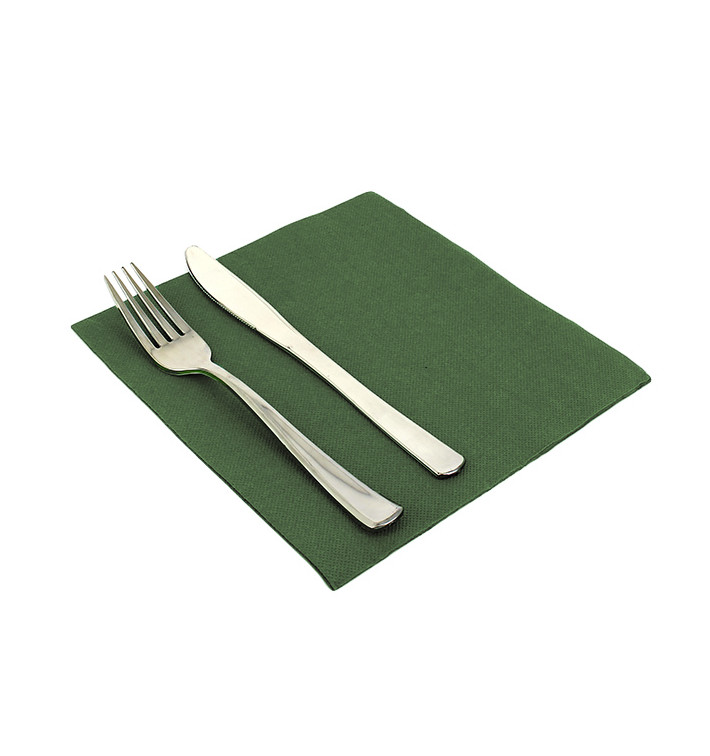 Paper Napkin Double Point Green 40x40cm 