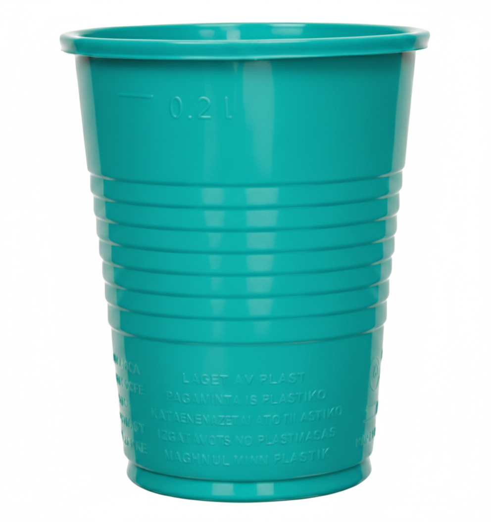 Turquoise Plastic Cups
