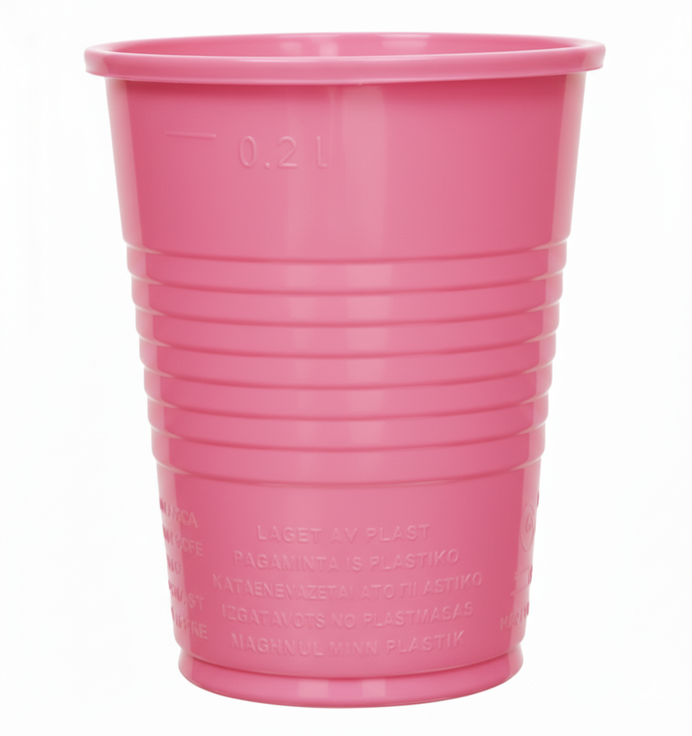 Pink Plastic Cups