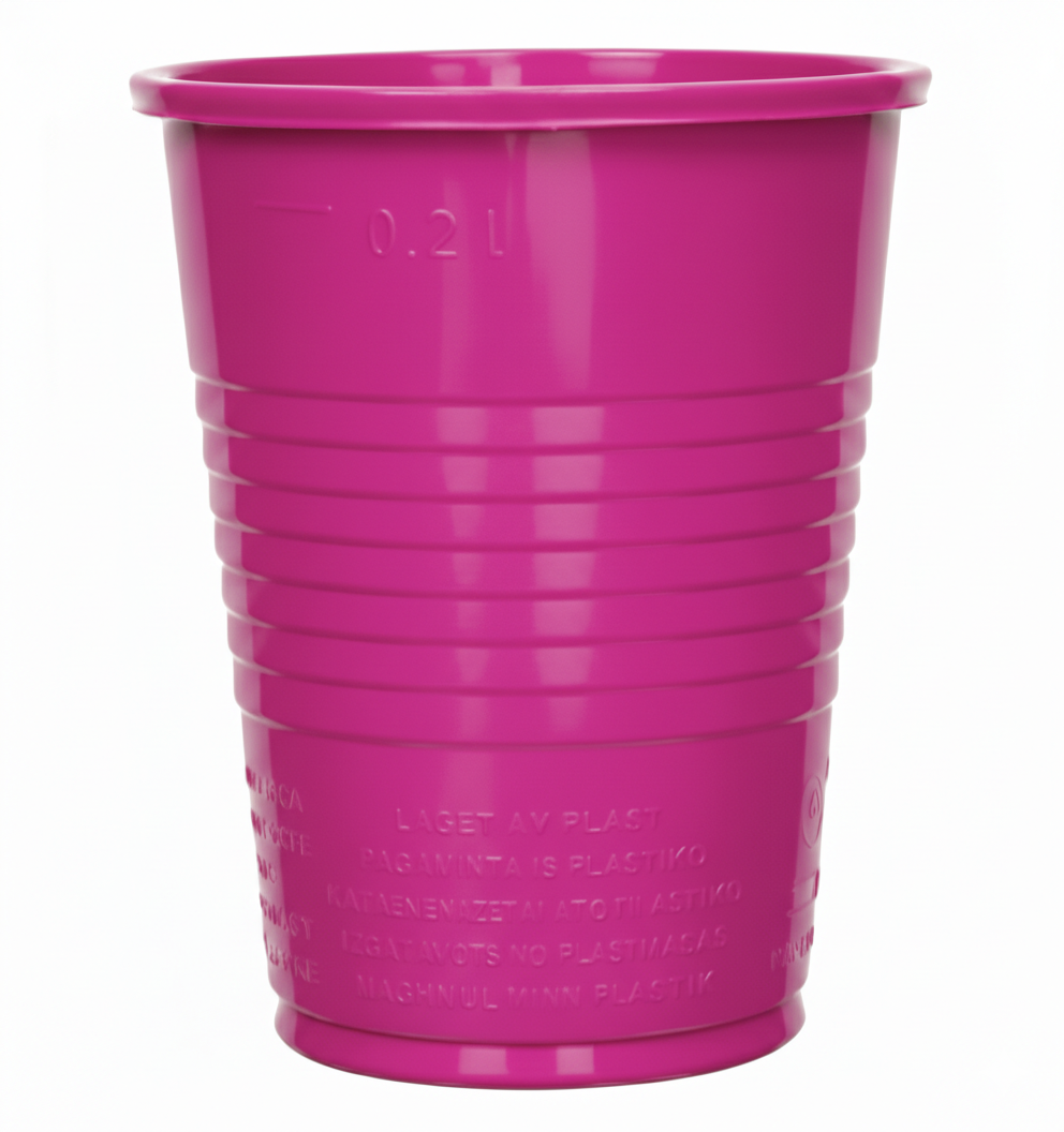 Fuchsia Plastic Cups