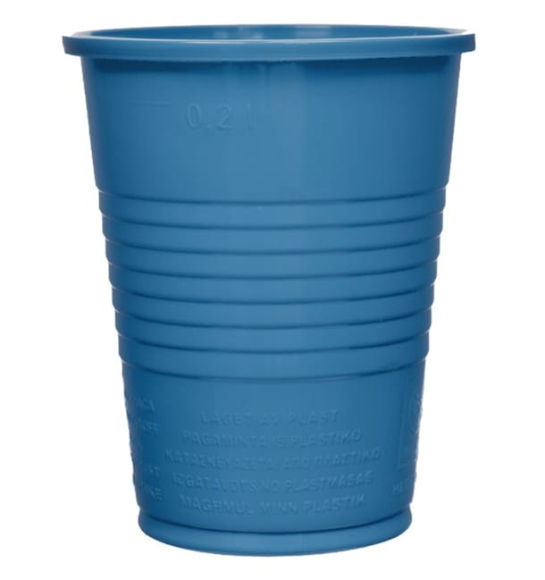 Blue Plastic Cups