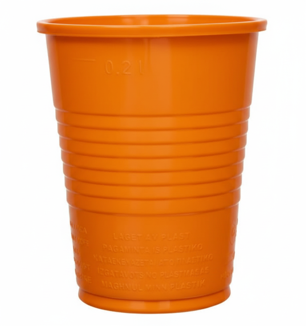 Orange Plastic Cups